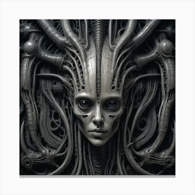 Alien Head art Canvas Print