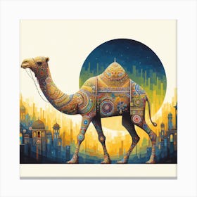 Camel In The City Canvas Print