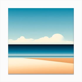 Sand And Sea Sky Cloud Canvas Print