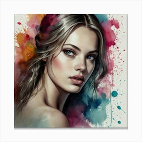 Watercolor Painting Canvas Print