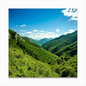 Firefly Emerald Mountain Forests Lush Green Forests Blanketing Mountain Slopes 2 Canvas Print