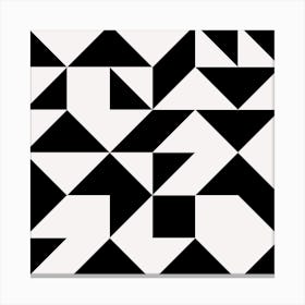 Black And White Geometric Pattern Canvas Print