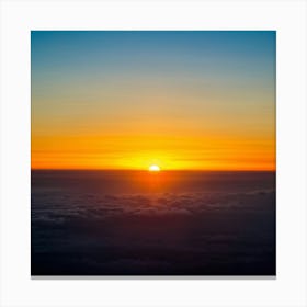 A Serene Tranquil Documentation Of Nature Capturing The Splendor Of Day Turning Into Dusk The Sky (4) Canvas Print