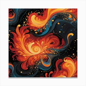 Flaming Fire Canvas Print