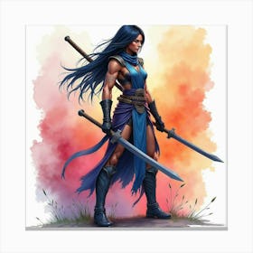 Mortal Kombat Ninja Fighter Concept Art (267) Canvas Print