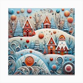 Fairy Christmas Village Canvas Print