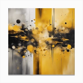 Abstract Minimalist Painting That Represents Duality, Mix Between Watercolor And Oil Paint, In Shade (20) Canvas Print