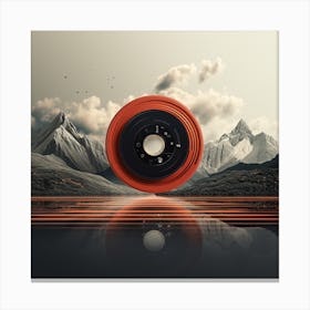 Minimalistic Black Retro 80s Album  Canvas Print