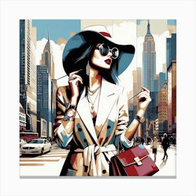 Woman In A Hat Canvas Print