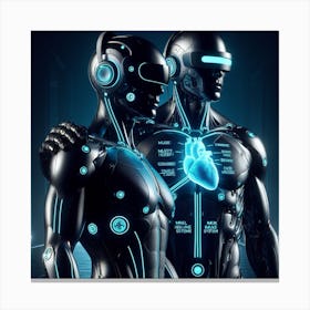 Two Robots 7 Canvas Print