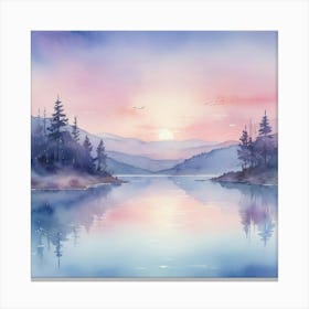 Watercolor Landscape Painting 5 Canvas Print