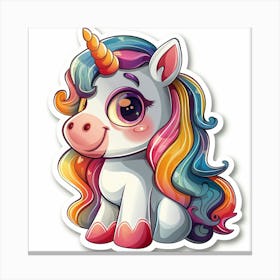 Unicorn Sticker 125 Canvas Print