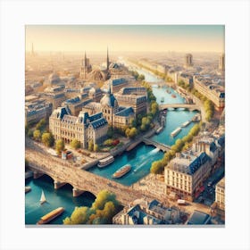 Paris Cityscape Canvas Print