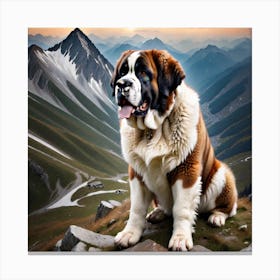 St Bernard Dog 69 Canvas Print