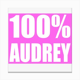 100 % Audrey 1 Canvas Print