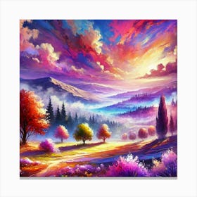 Sunset In The Mountains 164 Canvas Print