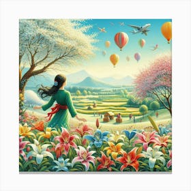 Celebrating the Spring Festival Canvas Print