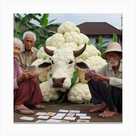 Family Playing Cards Canvas Print