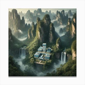 A Majestic Scene Showing The Location Of The Resea Canvas Print