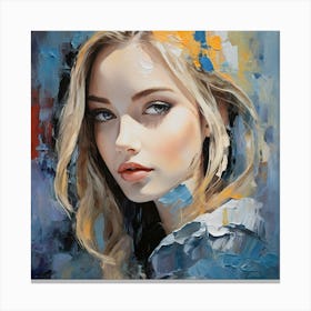 Portrait Of A Young Woman Canvas Print