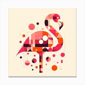 Geometric Art Flamingo 3 Canvas Print