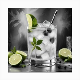 Blackberry Gin Cocktail Canvas Print