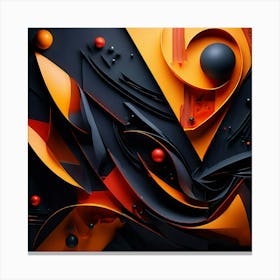 Abstract Art Piece Blending The Motifs Inspired By Jacob Lawrence And Francis Picabia Synthography 300814434 Canvas Print