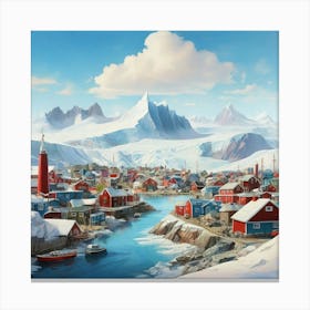 Arctic Village art print 1 Canvas Print
