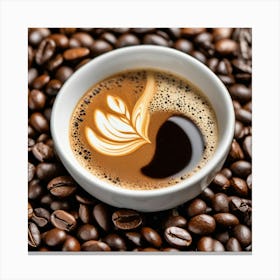 Coffee Latte Art Canvas Print