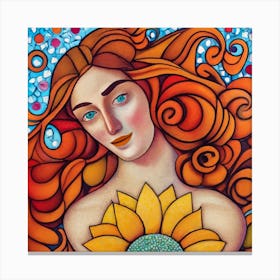 The Flaming June Likeness Canvas Print