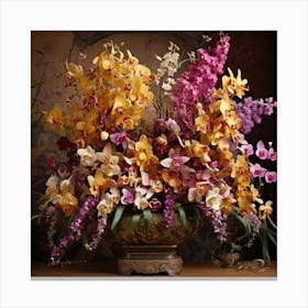 Orchids In A Vase Canvas Print