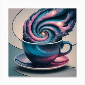 Galaxy Coffee Cup 5 Canvas Print