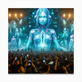 Crowd Of People At A Concert Canvas Print