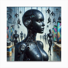 Robots In A Factory 1 Canvas Print
