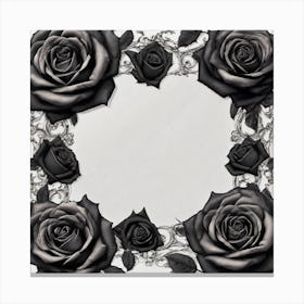 Black Roses 15 Canvas Print