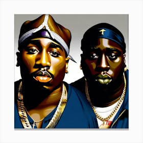 Tupac And Tupac Canvas Print