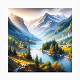 Switzerland Landscape Canvas Print