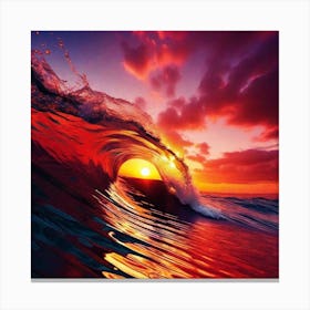 Sunset In The Ocean 12 Canvas Print