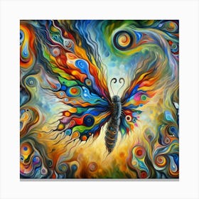Abstract Metamorphosis - "Butterfly from Chaos" 1 Canvas Print