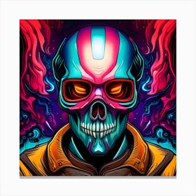 Psychedelic Skull 2 Canvas Print