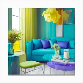 Bright Living Room Canvas Print