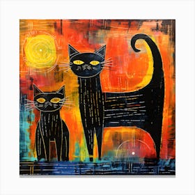 Cat Painting Canvas Print