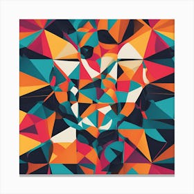 Geometric Abstract Painting Canvas Print