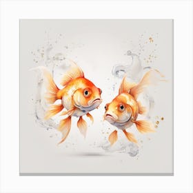 Couple of Gold Fish Canvas Print