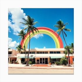 Rainbow Over Miami Beach Canvas Print