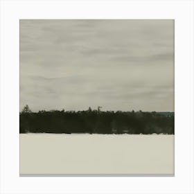 Snowy Lake Canvas Print