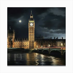 Big Ben At Night Canvas Print