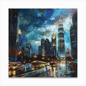 Night In Kuala Lumpur Canvas Print