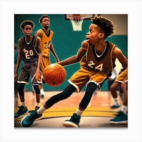 Basketball Game Canvas Print