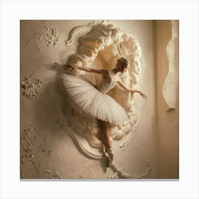 Ballerina In White Canvas Print
